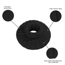 Meridian Arc Black Boucle Fabric 8 pc Modular Sectional IMAGE 7