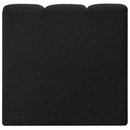 Meridian Arc Black Boucle Fabric Straight Chair IMAGE 3