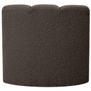 Meridian Arc Brown Boucle Fabric Curved Corner IMAGE 3