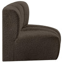 Meridian Arc Brown Boucle Fabric Curved Corner IMAGE 6