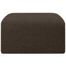 Meridian Arc Brown Boucle Fabric Ottoman IMAGE 5