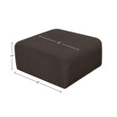 Meridian Arc Brown Boucle Fabric Ottoman IMAGE 6