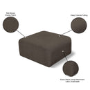 Meridian Arc Brown Boucle Fabric Ottoman IMAGE 7