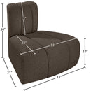 Meridian Arc Brown Boucle Fabric Reverse Corner IMAGE 8