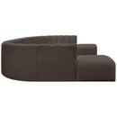 Meridian Arc Brown Boucle Fabric 10 pc Modular Sectional IMAGE 6