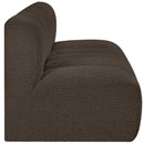 Meridian Arc Brown Boucle Fabric 2 pc Modular Sectional IMAGE 7