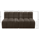 Meridian Arc Brown Boucle Fabric 2 pc Modular Sectional IMAGE 8
