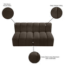 Meridian Arc Brown Boucle Fabric 2 pc Modular Sectional IMAGE 9