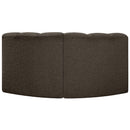Meridian Arc Brown Boucle Fabric 2 pc Modular Sectional IMAGE 5