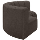 Meridian Arc Brown Boucle Fabric 3 pc Modular Sectional IMAGE 6