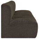Meridian Arc Brown Boucle Fabric 3 pc Modular Sectional IMAGE 6