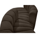 Meridian Arc Brown Boucle Fabric 4 pc Modular Sectional IMAGE 6