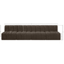 Meridian Arc Brown Boucle Fabric 4 pc Modular Sectional IMAGE 8