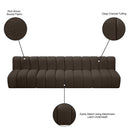 Meridian Arc Brown Boucle Fabric 4 pc Modular Sectional IMAGE 9