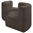 Meridian Arc Brown Boucle Fabric 4 pc Modular Sectional IMAGE 5