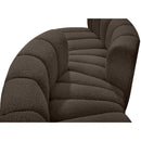 Meridian Arc Brown Boucle Fabric 4 pc Modular Sectional IMAGE 7