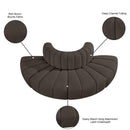 Meridian Arc Brown Boucle Fabric 4 pc Modular Sectional IMAGE 8