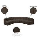 Meridian Arc Brown Boucle Fabric 6 pc Modular Sectional IMAGE 9