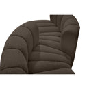Meridian Arc Brown Boucle Fabric 6 pc Modular Sectional IMAGE 4
