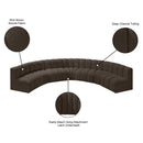 Meridian Arc Brown Boucle Fabric 7 pc Modular Sectional IMAGE 10