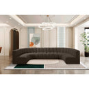 Meridian Arc Brown Boucle Fabric 8 pc Modular Sectional IMAGE 2