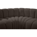 Meridian Arc Brown Boucle Fabric 8 pc Modular Sectional IMAGE 8