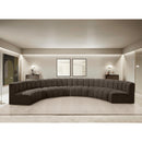 Meridian Arc Brown Boucle Fabric 8 pc Modular Sectional IMAGE 2