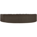 Meridian Arc Brown Boucle Fabric 8 pc Modular Sectional IMAGE 3