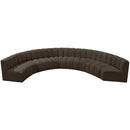 Meridian Arc Brown Boucle Fabric 8 pc Modular Sectional IMAGE 5
