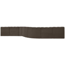 Meridian Arc Brown Boucle Fabric 8 pc Modular Sectional IMAGE 3