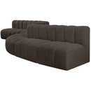 Meridian Arc Brown Boucle Fabric 8 pc Modular Sectional IMAGE 5