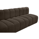 Meridian Arc Brown Boucle Fabric 8 pc Modular Sectional IMAGE 8