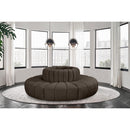 Meridian Arc Brown Boucle Fabric 8 pc Modular Sectional IMAGE 2