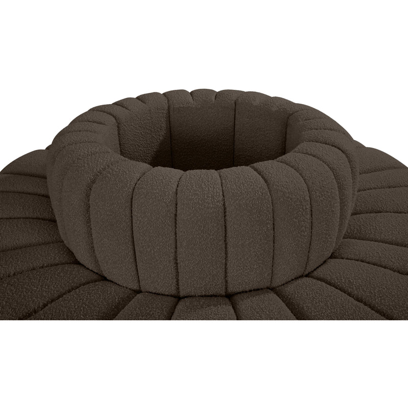 Meridian Arc Brown Boucle Fabric 8 pc Modular Sectional IMAGE 4