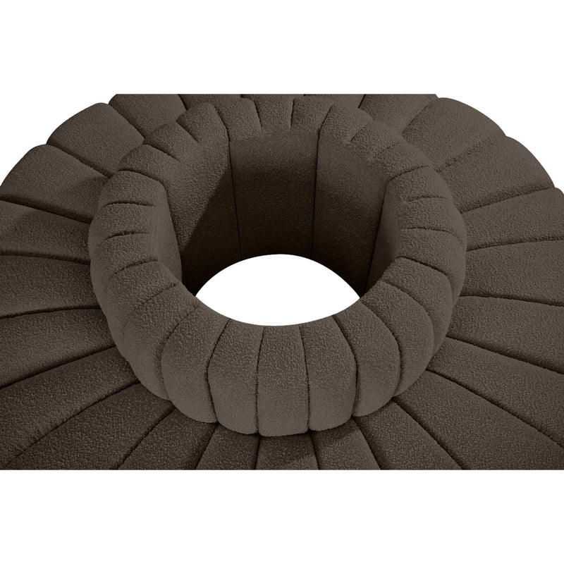 Meridian Arc Brown Boucle Fabric 8 pc Modular Sectional IMAGE 5