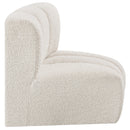 Meridian Arc Cream Boucle Fabric Curved Corner IMAGE 6