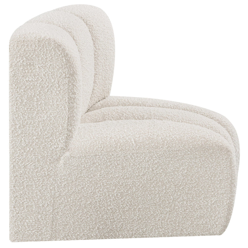 Meridian Arc Cream Boucle Fabric Curved Corner IMAGE 6
