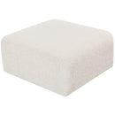 Meridian Arc Cream Boucle Fabric Ottoman IMAGE 3