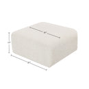 Meridian Arc Cream Boucle Fabric Ottoman IMAGE 6