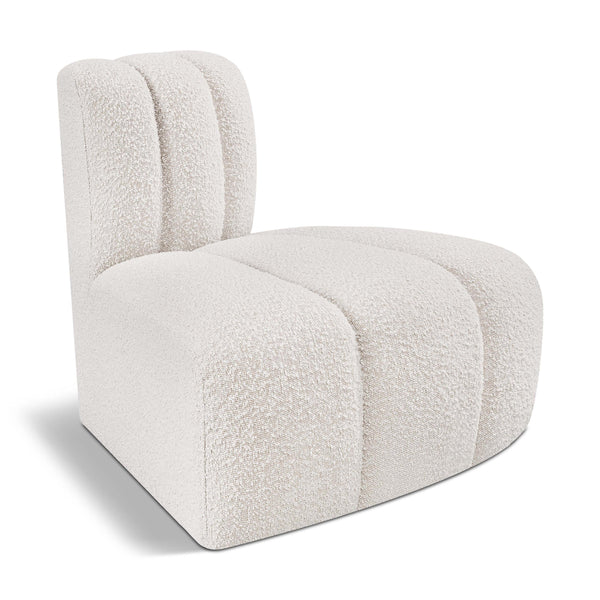 Meridian Arc Cream Boucle Fabric Reverse Corner IMAGE 1