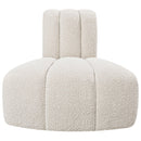 Meridian Arc Cream Boucle Fabric Reverse Corner IMAGE 4