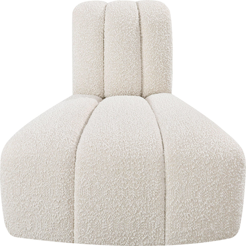 Meridian Arc Cream Boucle Fabric Reverse Corner IMAGE 5