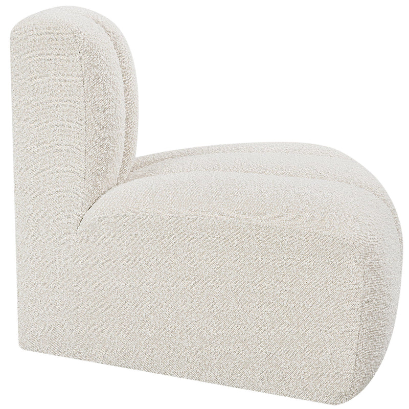 Meridian Arc Cream Boucle Fabric Reverse Corner IMAGE 7