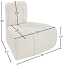 Meridian Arc Cream Boucle Fabric Reverse Corner IMAGE 8