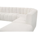 Meridian Arc Cream Boucle Fabric 10 pc Modular Sectional IMAGE 7