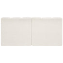 Meridian Arc Cream Boucle Fabric 2 pc Modular Sectional IMAGE 3
