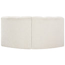 Meridian Arc Cream Boucle Fabric 2 pc Modular Sectional IMAGE 5