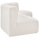 Meridian Arc Cream Boucle Fabric 3 pc Modular Sectional IMAGE 6