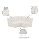 Meridian Arc Cream Boucle Fabric 3 pc Modular Sectional IMAGE 9