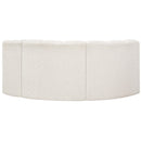 Meridian Arc Cream Boucle Fabric 3 pc Modular Sectional IMAGE 3